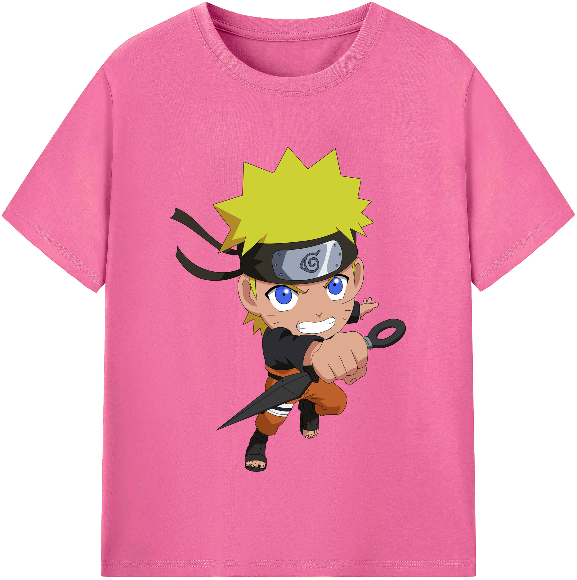 （画像用） NARUTO -ナルト- うずまき ナルト Uzumaki Naruto レディースカジュアルプリントTシャツ（綿100％）